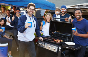 Group of students tailgating - rent lawn games in Raleigh NC